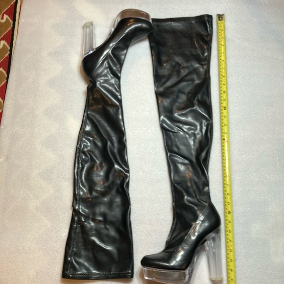 Lemon Drop by Privileged Pearl over the knee platform boots. New. - Picture 1 of 8